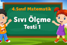 Sıvı Ölçme Testi