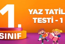 1. SINIF YAZ TATİLİ TESTİ 1