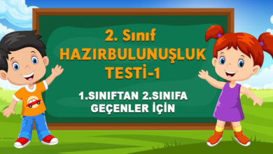 2. SINIF HAZIRBULUNUŞLUK TESTİ - 1