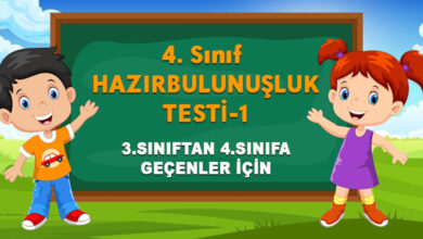 4. Sınıf Hazırbulunuşluk Testi 1