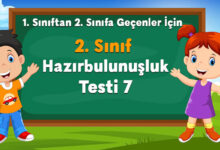 2. Sınıf Hazırbulunuşluk Testi 7
