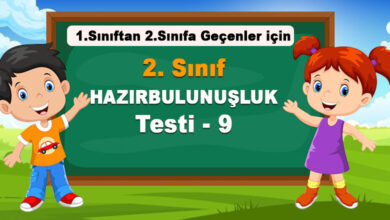 2. Sınıf Hazırbulunuşluk Testi-9