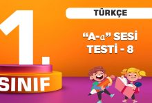 1. SINIF TÜRKÇE A SESİ TESTİ 8
