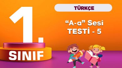 1. Sınıf Türkçe A Sesi Testi 5