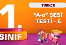 1. Sınıf Türkçe A sesi Testi 6