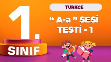 1. Sınıf Türkçe A Sesi Testi 1