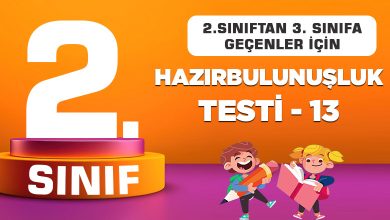 2. Sınıf Hazırbulunuşluk Testi 13