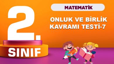 2. Sınıf Matematik Onluk ve Birlik Testi 7