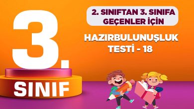 3. Sınıf Hazırbulunuşluk Testi 18