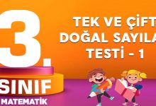 3. Sınıf Matematik Tek ve Çift Doğal Sayılar Test Çöz 1