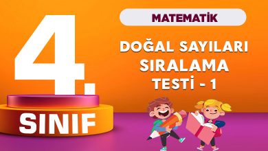 4. Sınıf Doğal Sayıları Sıralama Testi 1