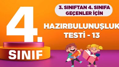 4. Sınıf Hazırbulunuşluk Testi 13