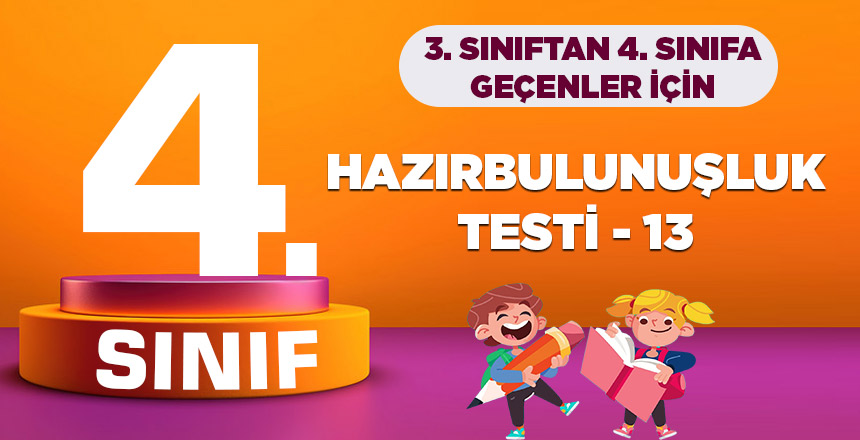 4. Sınıf Hazırbulunuşluk Testi 13