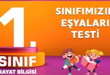1.-Sınıf-Hayat-Bilgisi-Sınıfımızın-Eşyaları-Testi