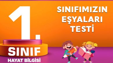 1.-Sınıf-Hayat-Bilgisi-Sınıfımızın-Eşyaları-Testi