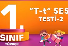 1. Sınıf Türkçe "T" Sesi Testi-2