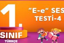 1. Sınıf Türkçe "E" Sesi Testi-4