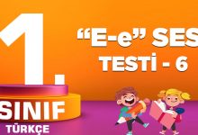 1. Sınıf Türkçe E Sesi Testi-6