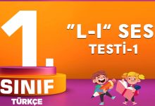 1. Sınıf Türkçe L Sesi testi-1