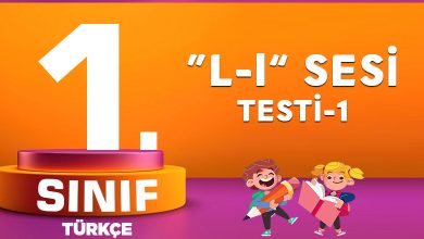1. Sınıf Türkçe L Sesi testi-1