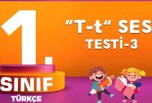1. Sınıf Türkçe “T” Sesi Testi-3