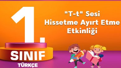 1. Sınıf Türkçe "T-t" Sesi Hissetme Ayırt Etme Etkinliği