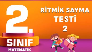 2. Sınıf Matematik Ritmik Sayma Testi 2