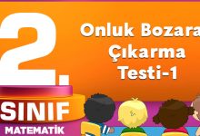 2. Sınıf Onluk Bozarak Çıkarma Testi-1