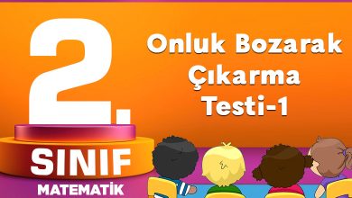 2. Sınıf Onluk Bozarak Çıkarma Testi-1