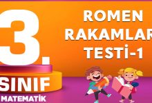 3. Sınıf Matematik Romen Rakamları Testi-1