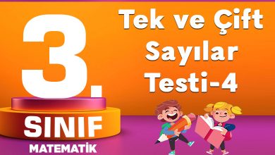 3. Sınıf Matematik Tek ve Çift Sayılar Testi-4