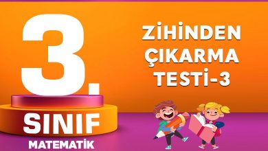 3. Sınıf Matematik Zihinden Çıkarma Testi-3