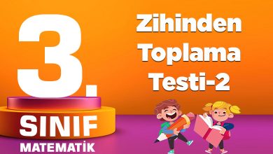 3. Sınıf Zihinden Toplama Testi-2