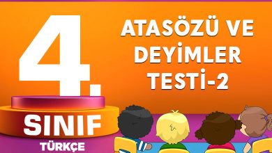 4. Sınıf Atasözleri ve Deyimler Testi-2