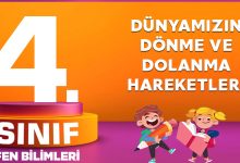 4. Sınıf Fen Bilimleri Dünyamızın Dönme ve Dolanma Hareketleri