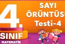 4. Sınıf Matematik Sayı Örüntüsü Testi-4