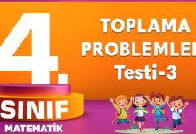 4. Sınıf Toplama Problemleri Testi-3