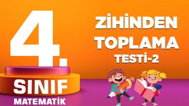 4. Sınıf Zihinden Toplama Testi-2