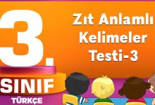 Zıt Anlamlı Kelimeler