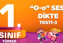 1. Sınıf "O" Sesi Dikte Testi-3
