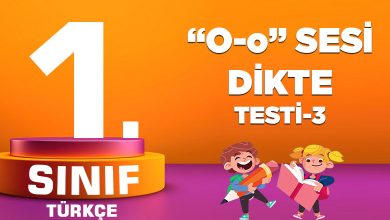 1. Sınıf "O" Sesi Dikte Testi-3
