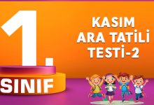 1. Sınıf Kasım Ara Tatili Testi-2