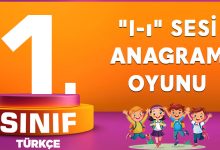 1.SINIF "I-ı" SESİ ANAGRAM OYUNU