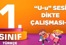 1.Sınıf "U" Sesi Dikte Çalışması-2