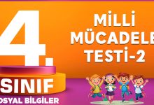 4. Sınıf Milli Mücadele Testi