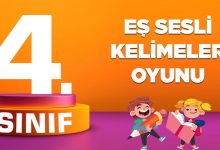 EŞ SESLİ KELİMELER OYUNU