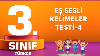 EŞ SESLİ KELİMELER TESTİ
