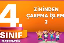 ZİHİNDEN ÇARPMA İŞLEMİ