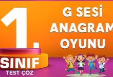 1.SINIF G SESİ ANAGRAM OYUNU