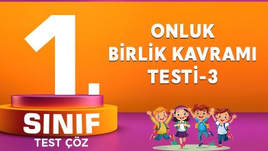 1.SINIF ONLUK BİRLİK KAVRAMI TESTİ-3